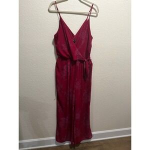 Express Maroon Jumpsuit Large